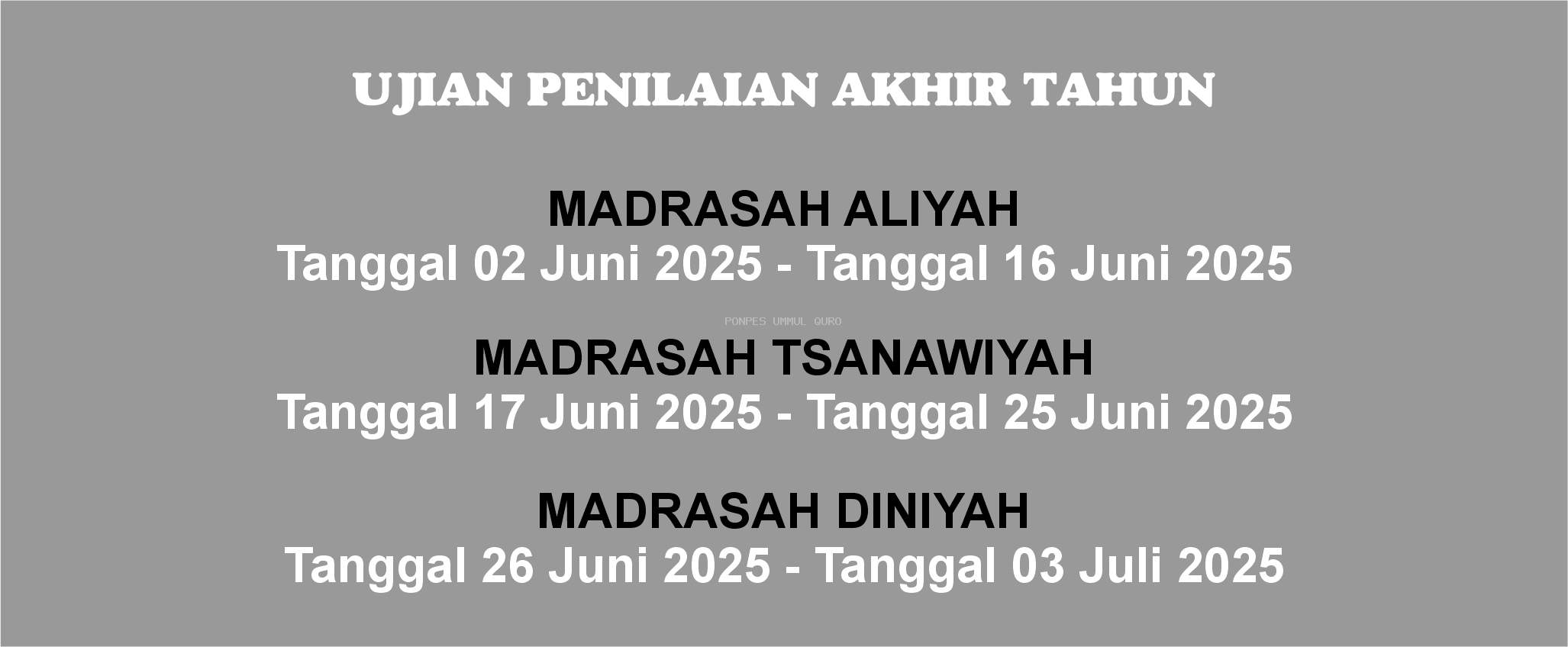 UJIAN PAT SEMESTER GENAP 2024/2025